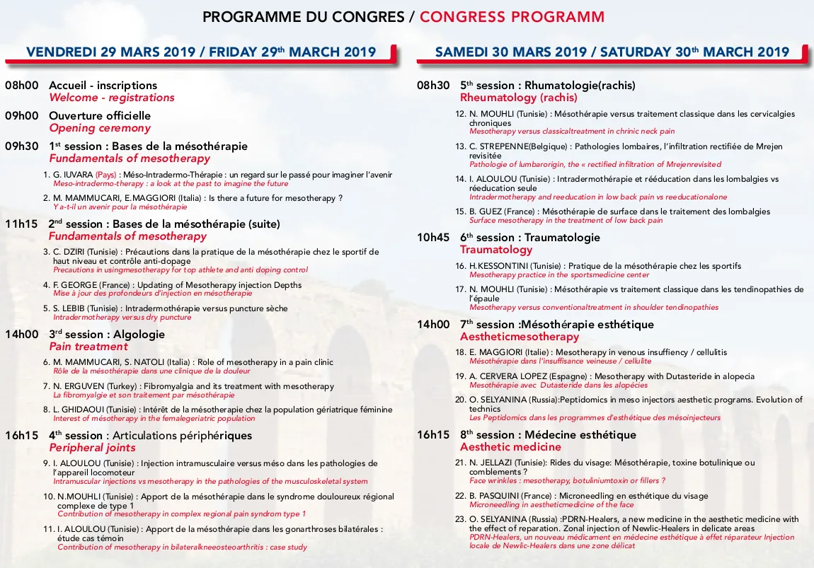 15e Congrès International de Mésothérapie – visuel officiel